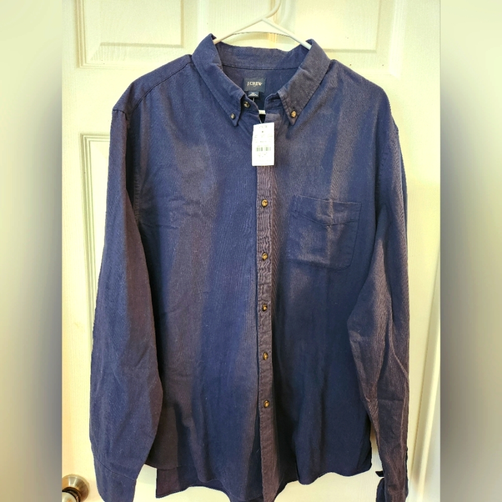 J. Crew Mens XL Blue‎ Casual Button Down Shirt